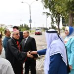 المطران الدكتور يوسف توما يزور مكتب الدكتورة سلوى المفرجي مهنئًا بعيد الفطر المبارك