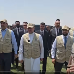 لحظة وصول الشيخ خميس الخنجر إلى بزيبز واستقباله من قبل نازحي المخيم