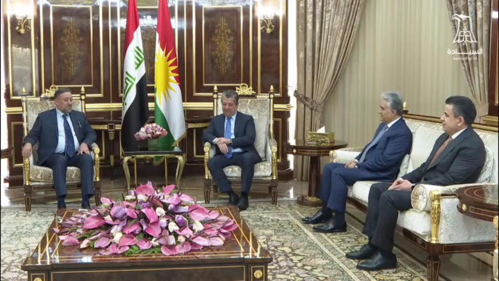 رئيس تحالف السيادة يلتقي رئيس حكومة إقليم كردستان لبحث الأوضاع العامة والاستعدادات الانتخابية