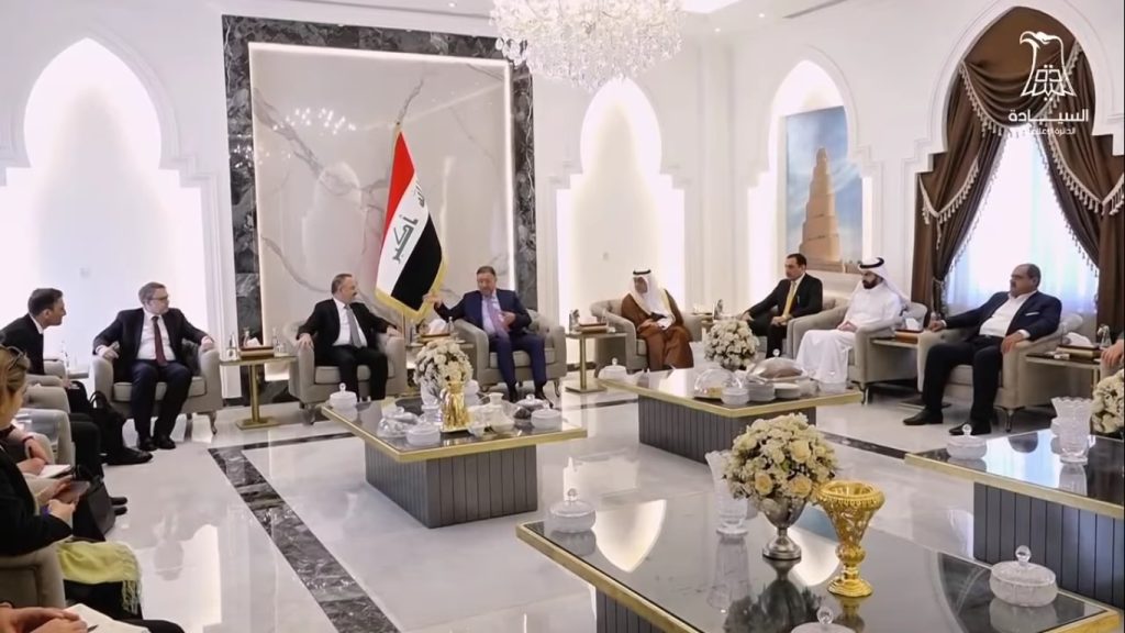 الشيخ خميس الخنجر يستقبل وكيل وزير الخارجية التركي والسفير التركي لدى العراق