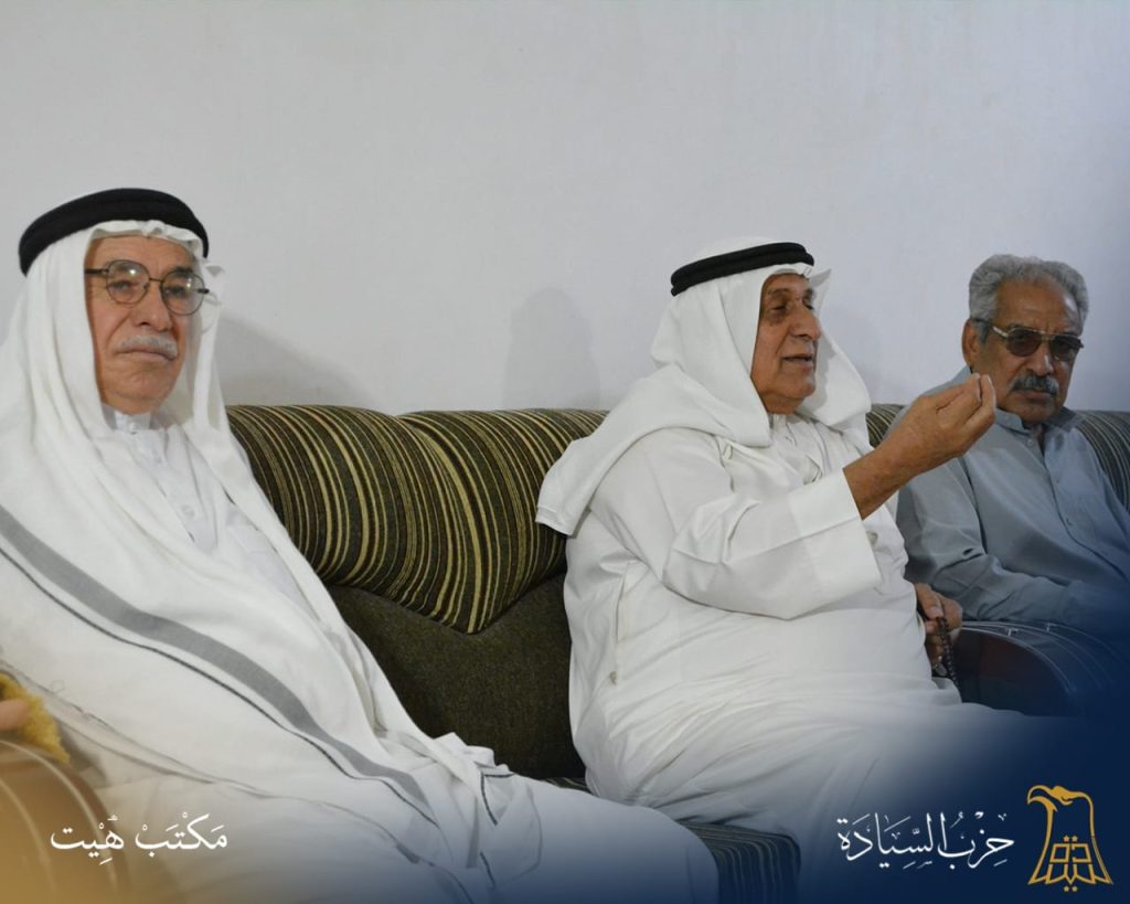 وفد من مكتب السيادة في هيت يزور ناحية البغدادي ويلتقي مرشح الحزب ناهض منذر