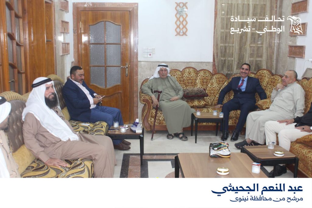 الجحيشي يؤكد تلاحمه مع أبناء نينوى خلال استقباله المتيويتي وشخصيات مجتمعية