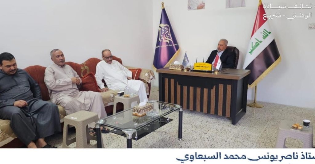 زيارة أهلية إلى مكتب ناصر يونس السبعاوي تجدد الدعم لمسيرته السياسية في نينو
