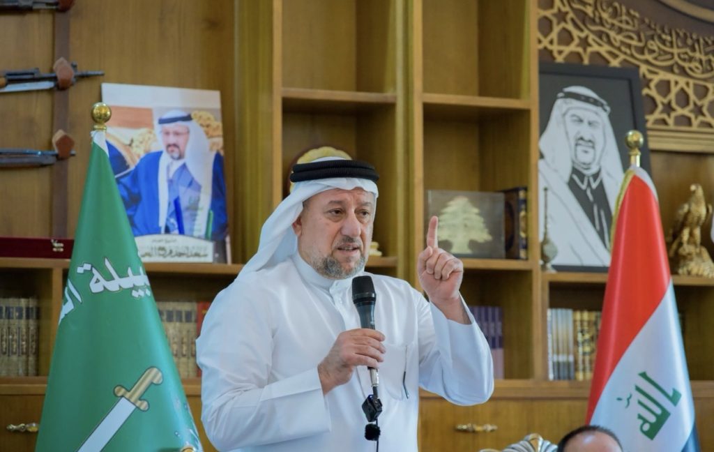 الشيخ خميس الخنجر يزور مضيف الشيخ سعد أحمد العيثاوي في بغداد