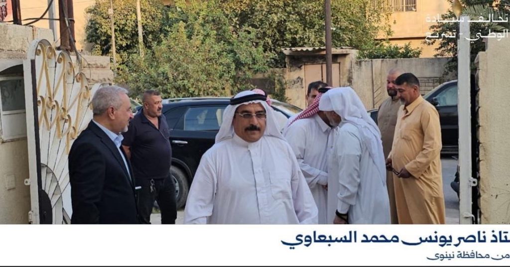 المرشح ناصر يونس السبعاوي يستقبل وفدًا من عشيرة الراشد